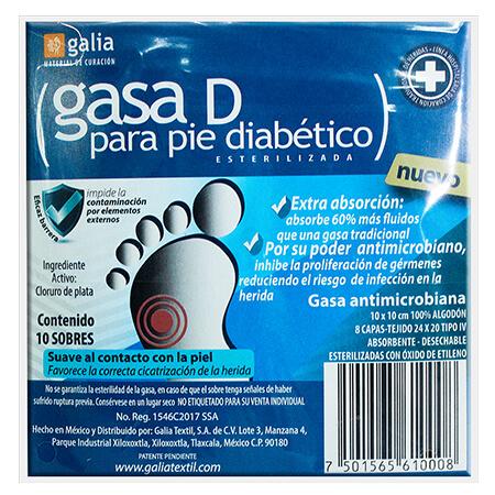 GASA D PARA PIE DIABETICO ESTERIL